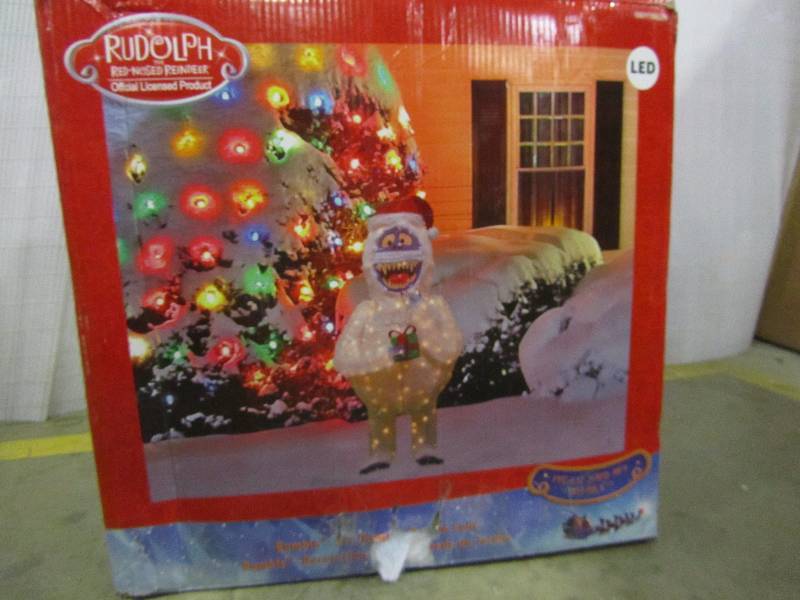 lot 1 image: 60 in. Rudolph 3D LED Bumble