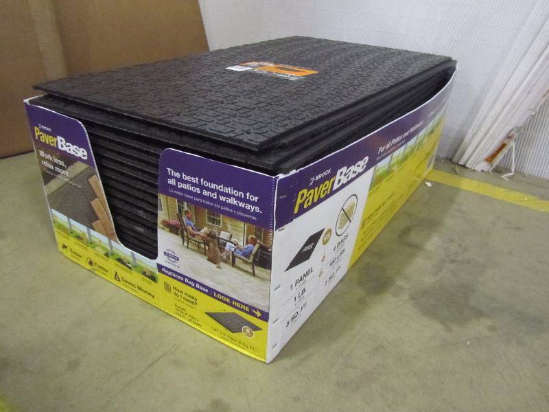 lot 38 image: 20.04 in. x 36 in. Black Brock Paver Base Panel. quantity of 20.