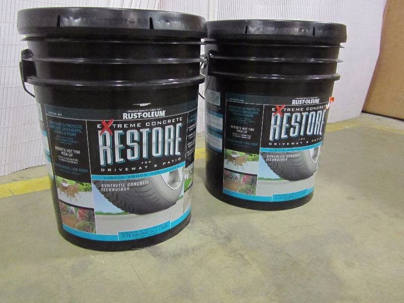 lot 61 image: RUST-OLEUM 44000 Restore Concrete Paint. quantity of 2