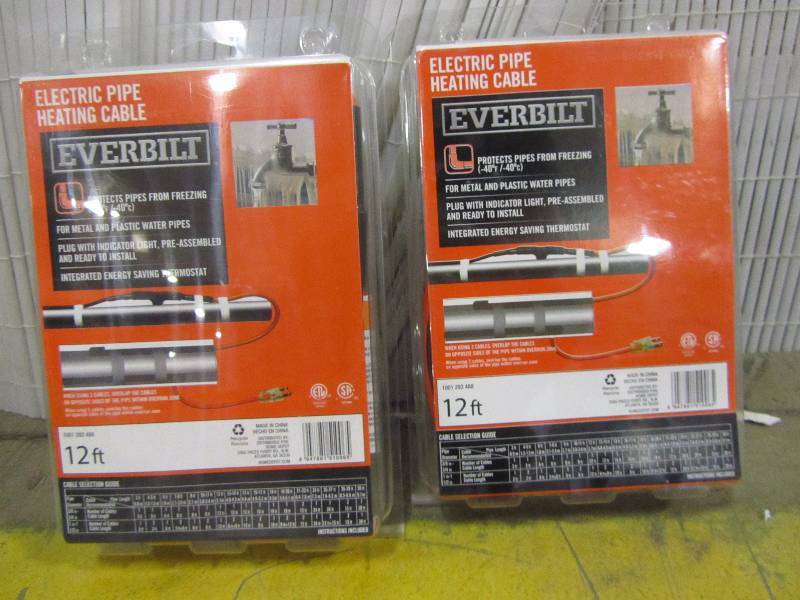 lot 88 image: M-D Building Products 12 ft. Pipe Heating Cable with Thermostat. quantity of 2