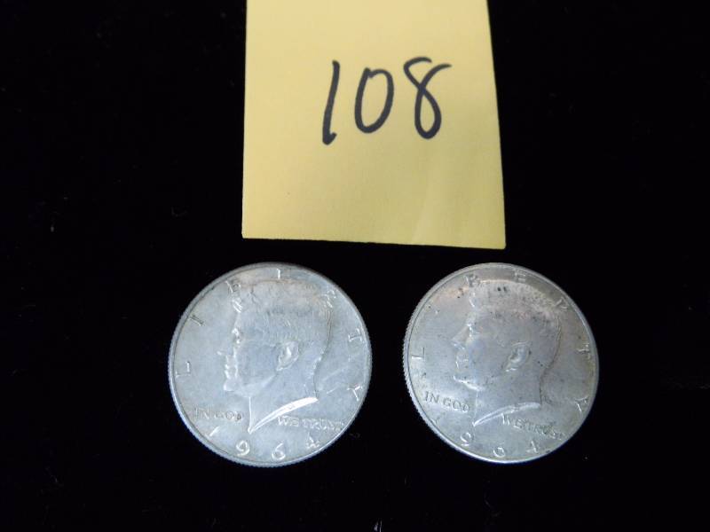 lot 108 image: 2 - 1964 Quarters