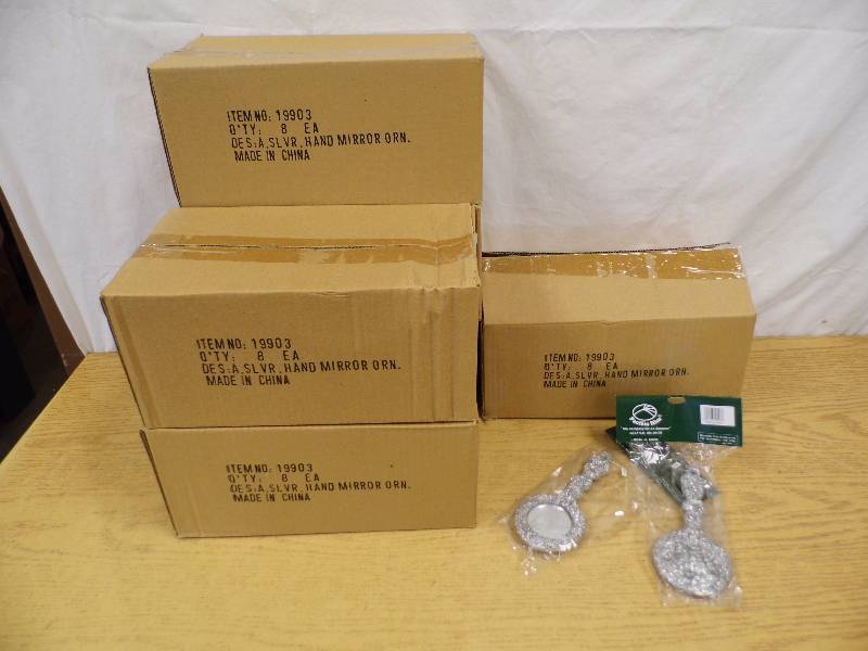 lot 15 image: Case of Mirror Ornaments