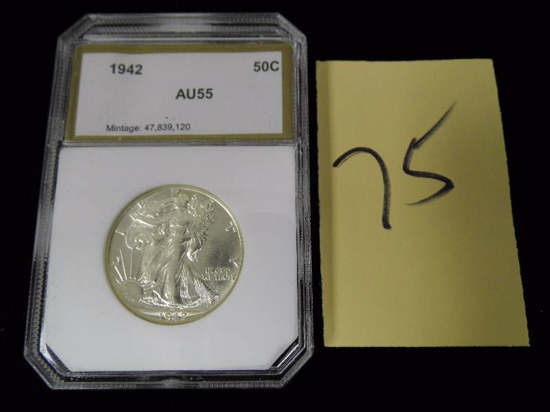 lot 75 image: 1942 Half Dollar