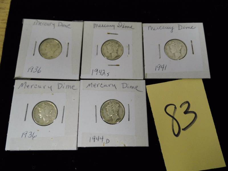 lot 83 image: Lot of Mercury Dimes