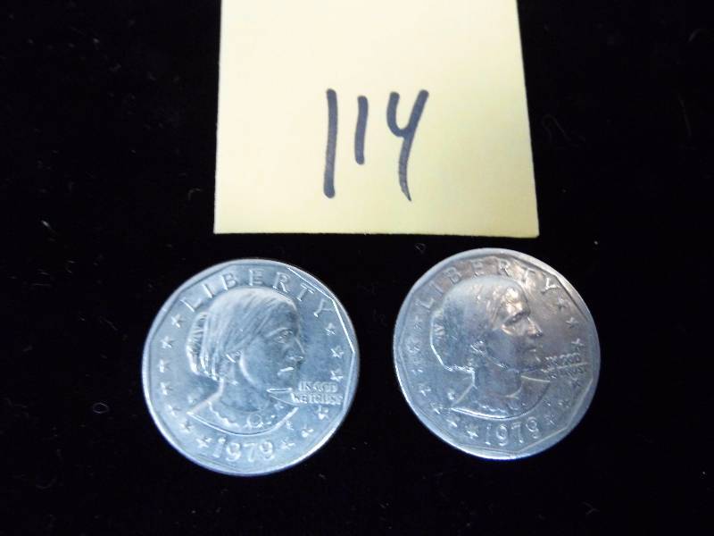 lot 114 image: 2 - Susan B Anthony Dollars