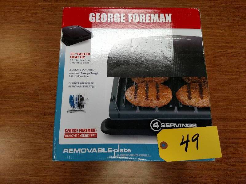 lot 49 image: George Foreman Grill, New In Box...