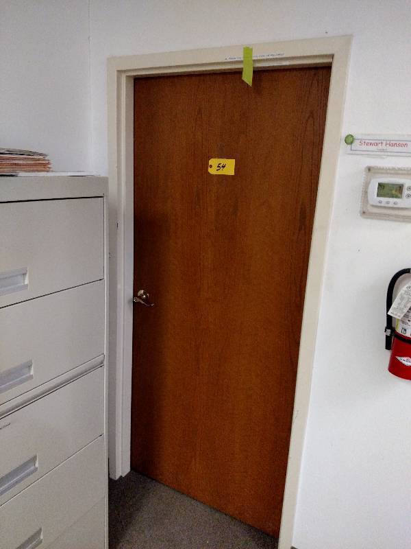 lot 54 image: 36 Oak Fire Door with Steel Frame ...