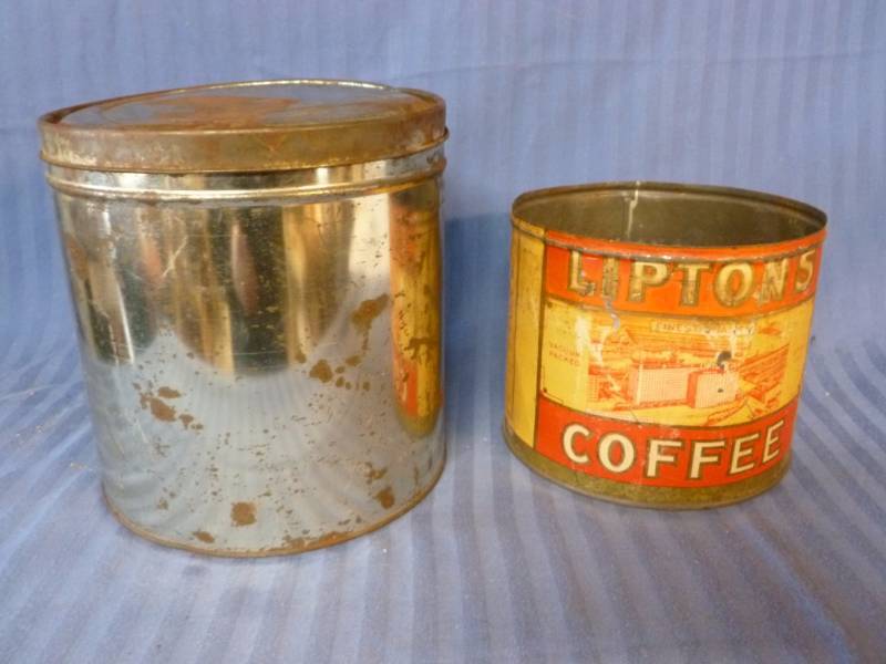 lot 59 image: Vintage Metal Containers