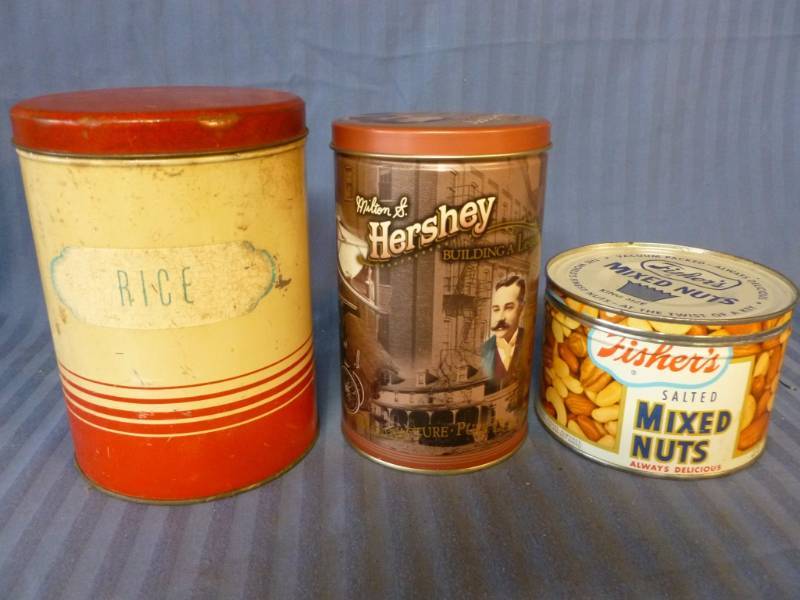 lot 82 image: Vintage Metal Containers