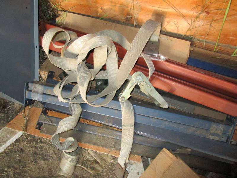 lot 96 image: (New) Service Van Box, Ratchet Strap, Metal Braces