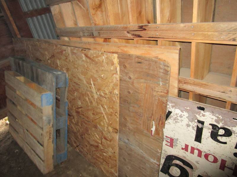 lot 138 image: (3) 8x6x1 Wooden Wall Organizers  Plywood (very little contents) (see pics)