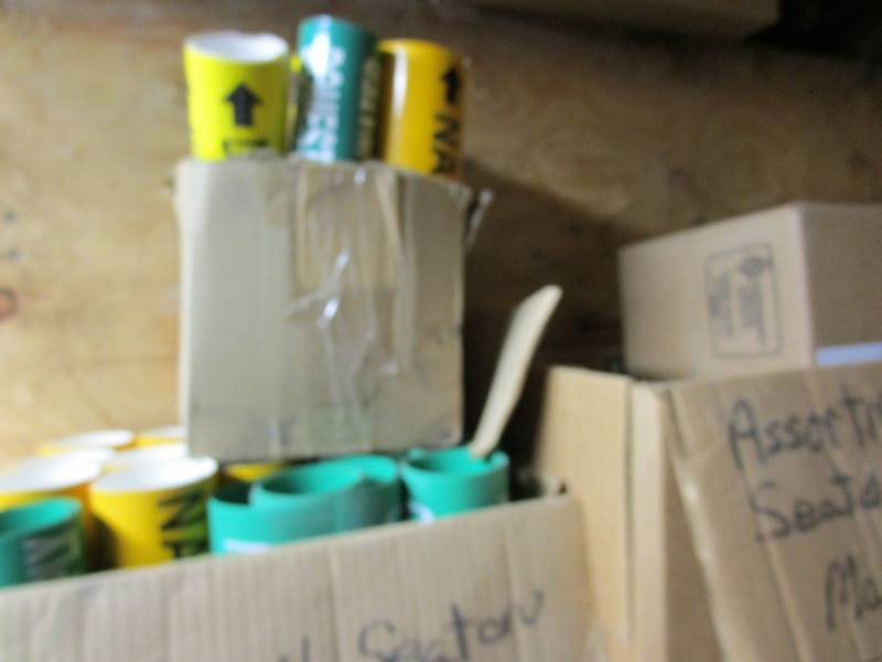 lot 125 image: 8x6x1 Wooden Wall Organizer  Contents (see pics)