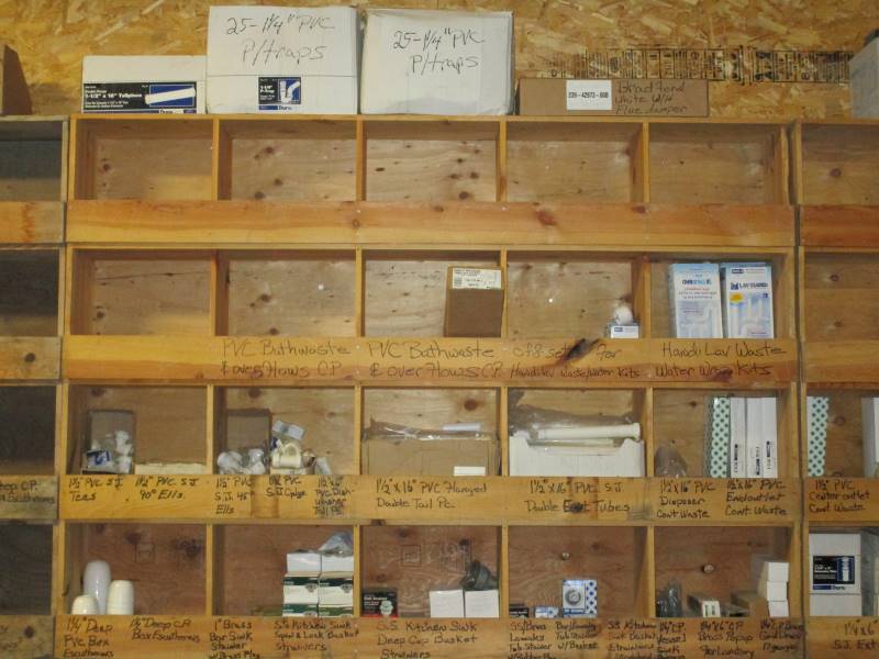 lot 127 image: 8x6x1 Wooden Wall Organizer  Contents (see pics)
