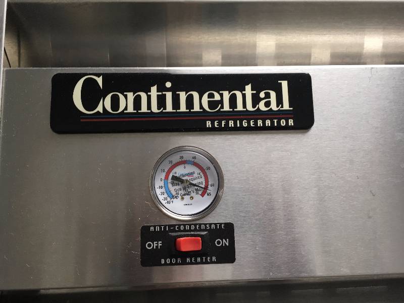 lot 1 image: COMMERCIAL CONTINENTAL REFRIGERATOR, NSF CERTIFIED