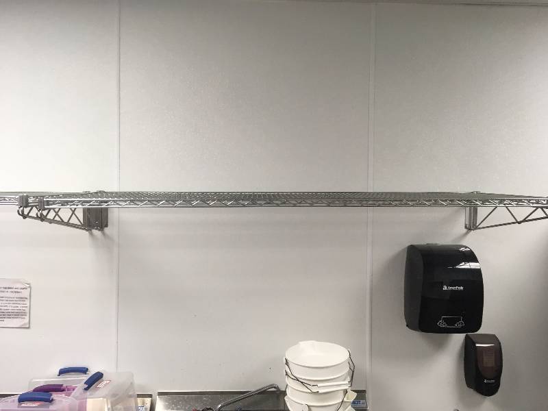 lot 54 image: OLYMPIC STORAGE METAL WALL SHELF, NSF CERTIFIED