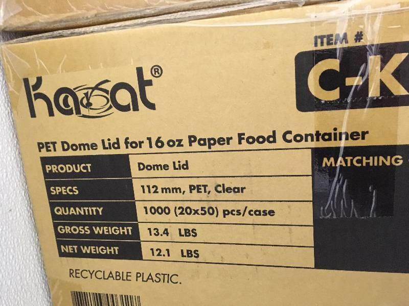 lot 96 image: 2000 DOME LIDS, FITS 16 OZ (NEW)
