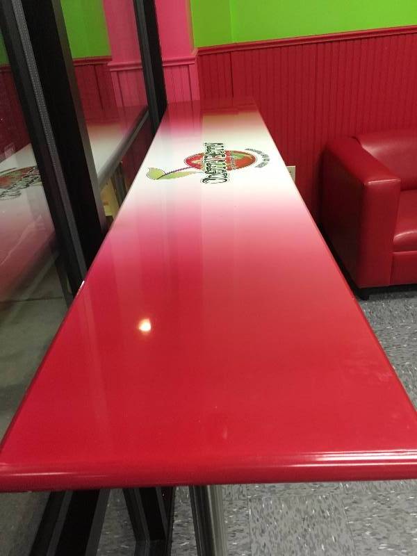 lot 35 image: BAR TOPS WITH LEGS