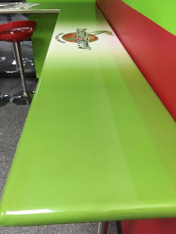 lot 37 image: BAR TOP WITH LEGS