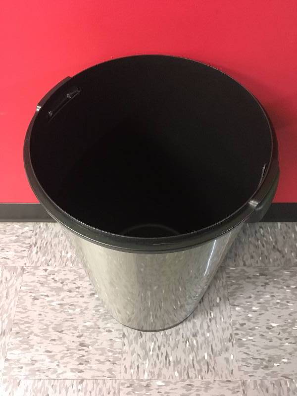 lot 40 image: STAINLESS STEEL GARBAGE BIN