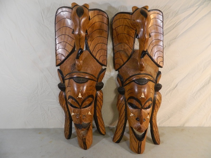 Hand Carved Wooden Decor  Masks