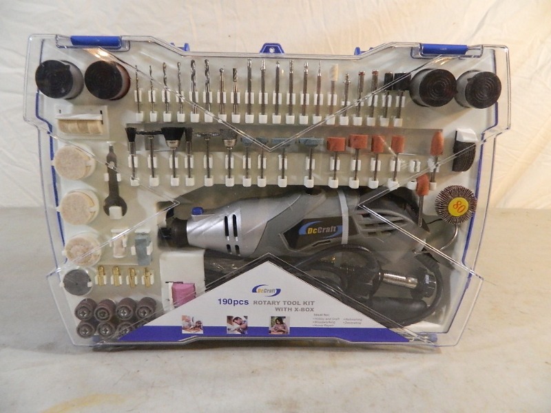 New 190 Pc Rotary Tool Kit