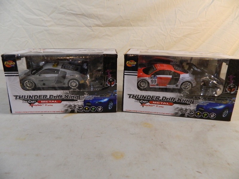 2 New Thunder Drift King METAL RC Cars