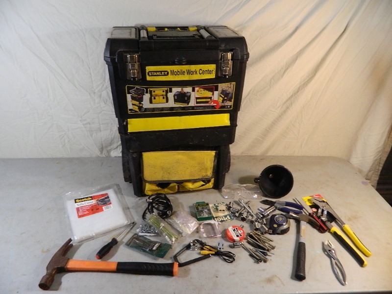 Stanley Mobile Tool Box and Tools