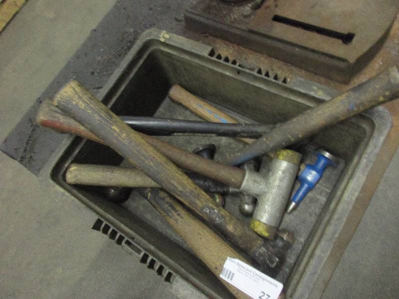 lot 27 image: Box of hammers