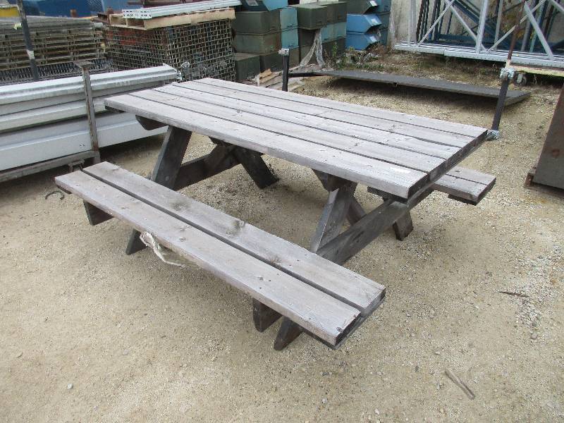 lot 87 image: Wooden Picnic Table