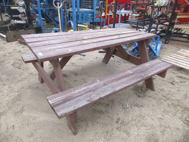 lot 89 image: Wooden Picnic Table