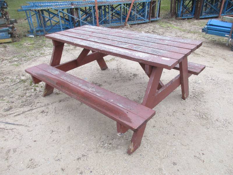 lot 91 image: Wooden Picnic Table