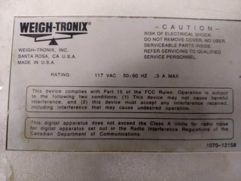 lot 16 image: Weigh-Tronix 3275 200 lb. Digital R...