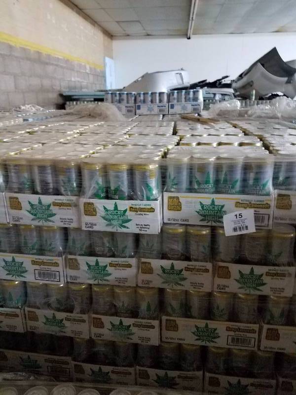 lot 16 image: Pallet of Rocky Mountain High Hemp Lemonade Sparkling Water