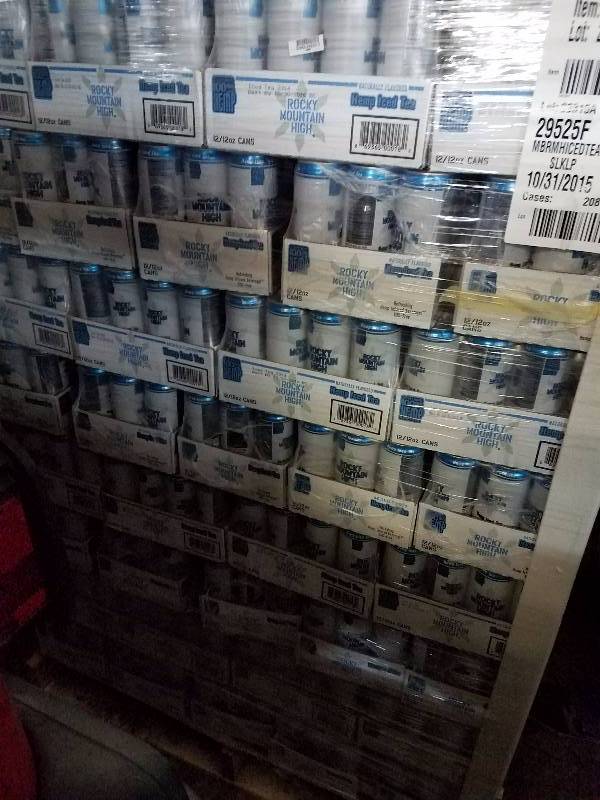 lot 8 image: Pallet of Rocky Mountain High Hemp Iced Tea