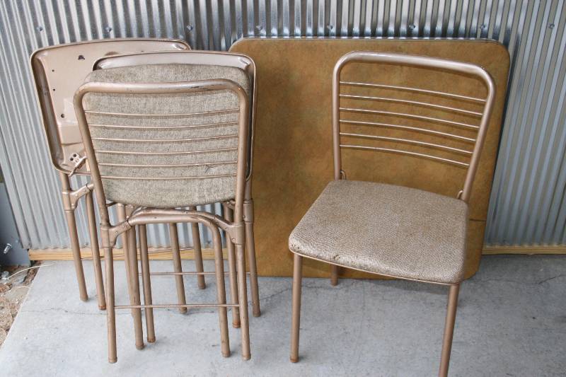 Card Table and Folding Chairs