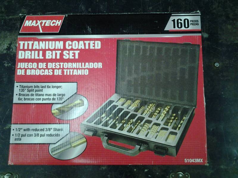 lot 11 image: Maxtech Titanium Coated Drill Bit Set (Looks New)