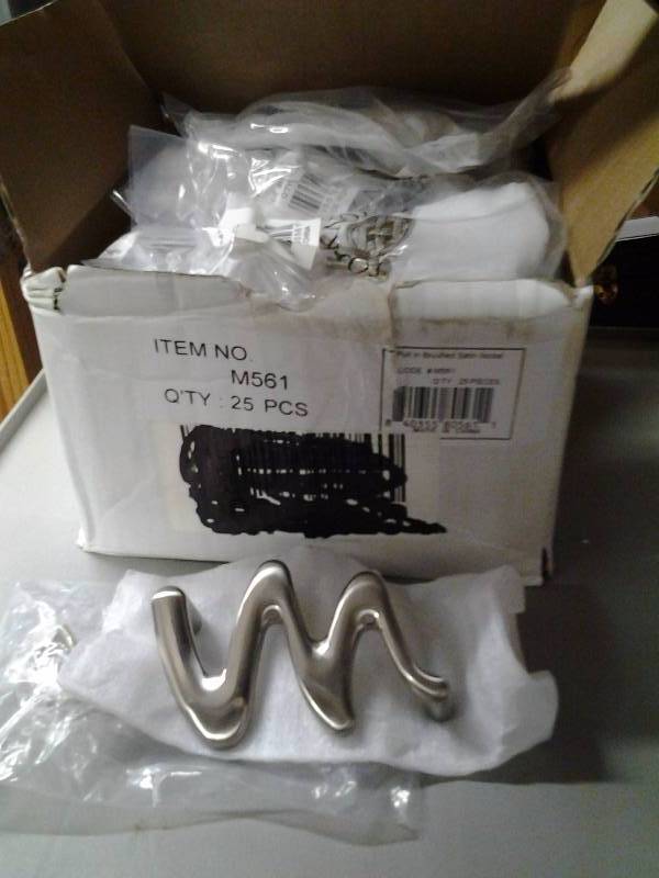 lot 26 image: 25-Top Knobs (Brushed Satin Nickel Handles)