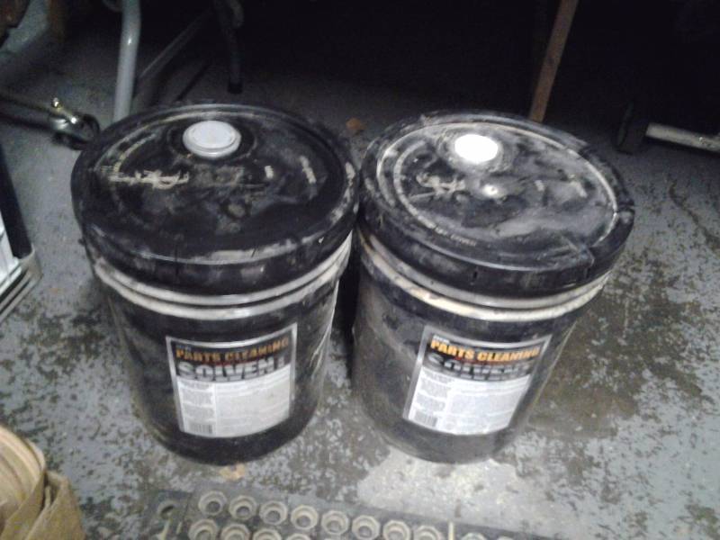 lot 36 image: 2- Partial Buckets Of Parts Cleaning Solvent