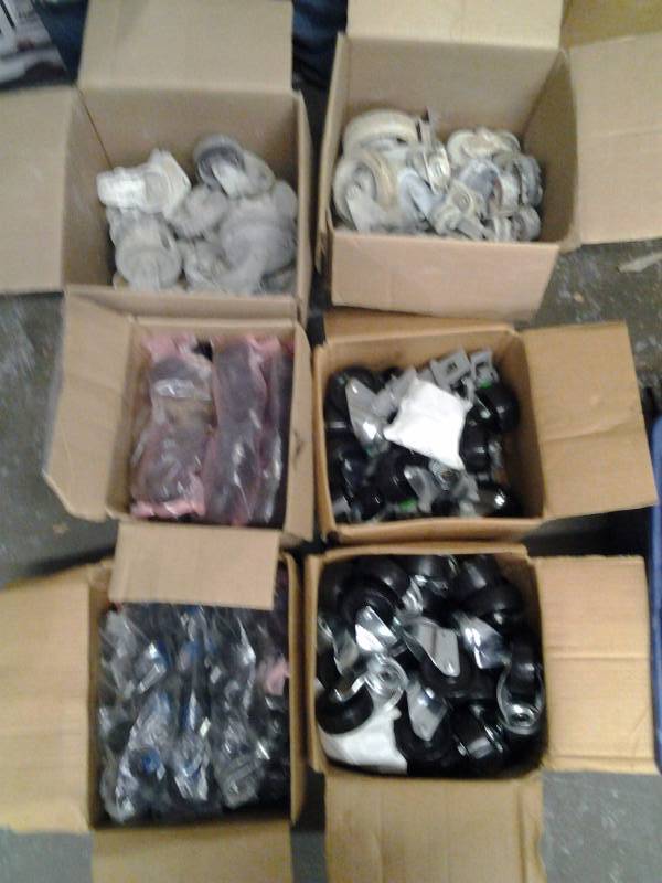 lot 48 image: 6-Boxes Of Assorted Casters