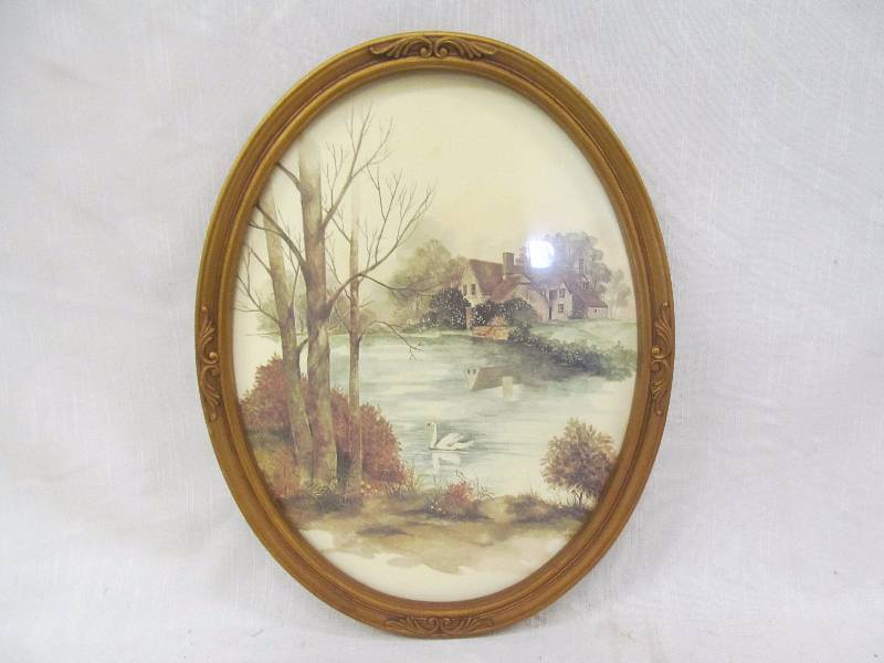 vintage Swan on pond  picture