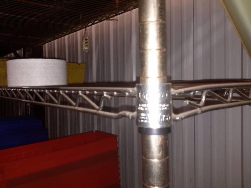 lot 42 image: NEXTEL, NSF quality polished metal shelving