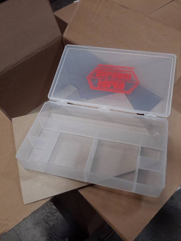 lot 50A image: Carton of Foley Belsaw  plastic containers