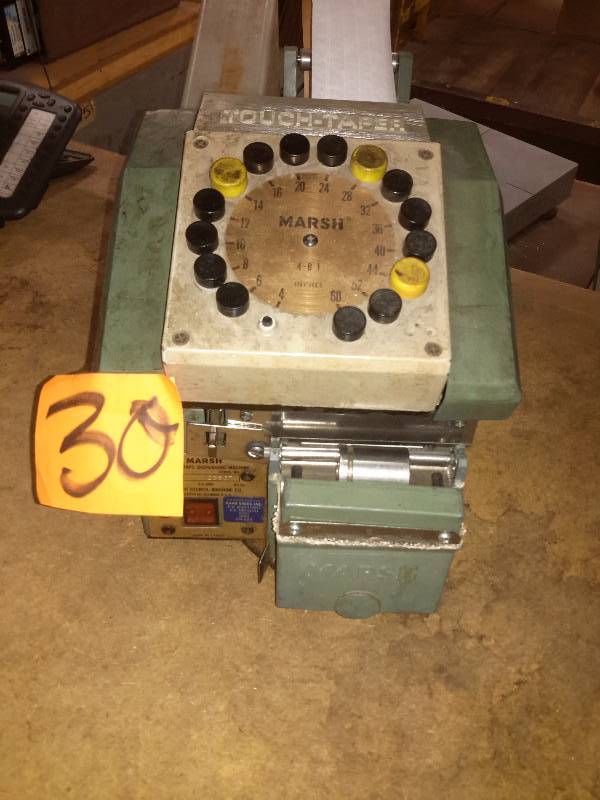 lot 30 image: Marsh Gummed Tape Dispensing Machine