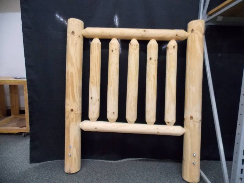 lot 30 image: Pine Log Headboard
