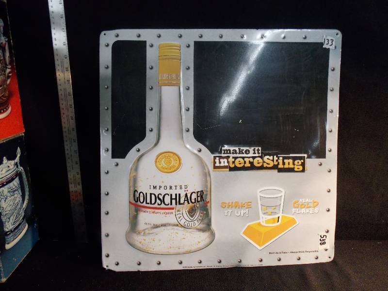 lot 133 image: Goldschlager Metal Sign