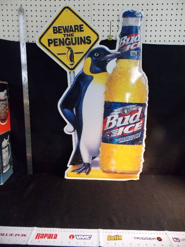 lot 135 image: Bud Ice Metal Sign