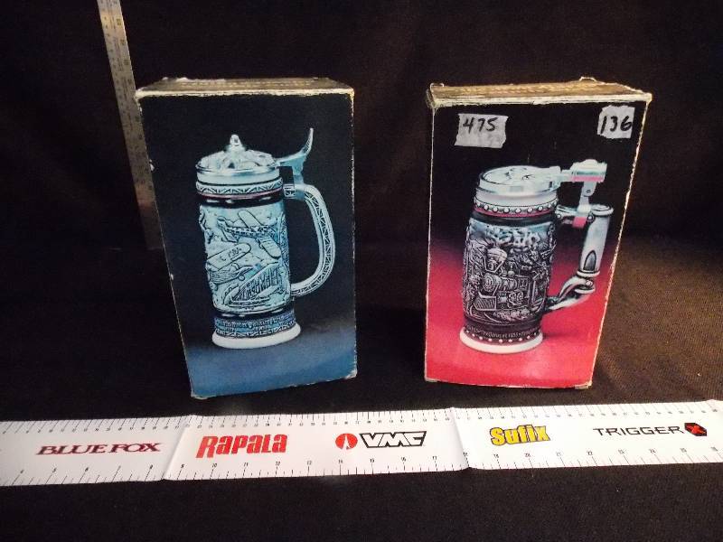 lot 136 image: Lot of 2 Avon Beer Steins