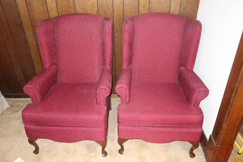 PAIR OF WINGBACK CHAIRS