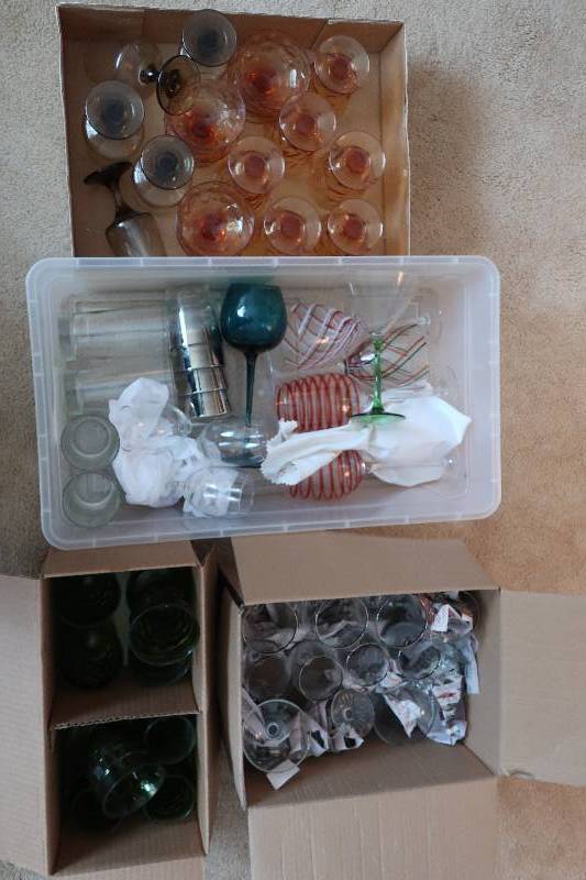 4 BOXES OF STEMWARE GLASSES
