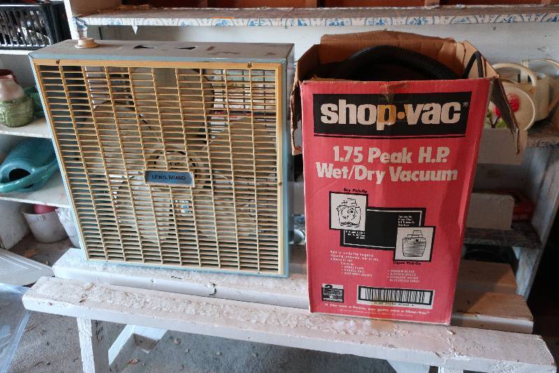 SHOP  VAC AND FAN